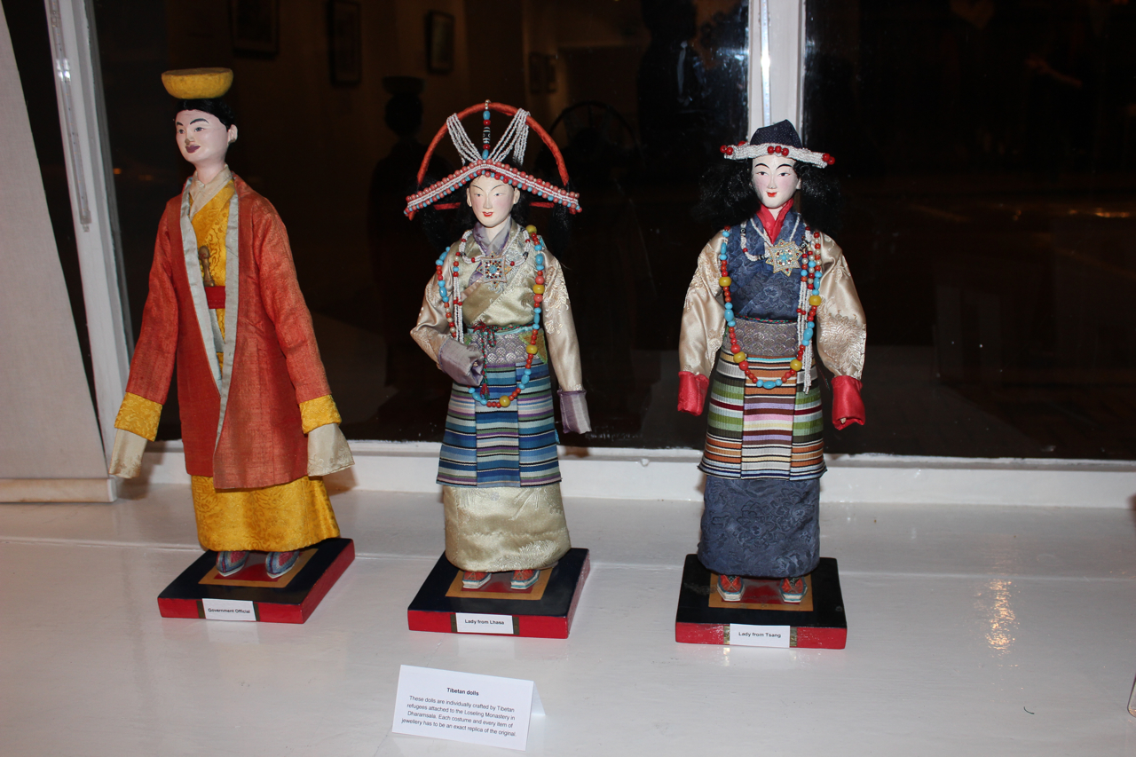 Traditional Tibetan dolls on display