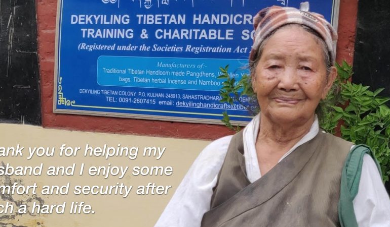 Mrs Namgyal Dolma is receiving support through the Kesang Wangdu Memorial Fund, funded by your donations.